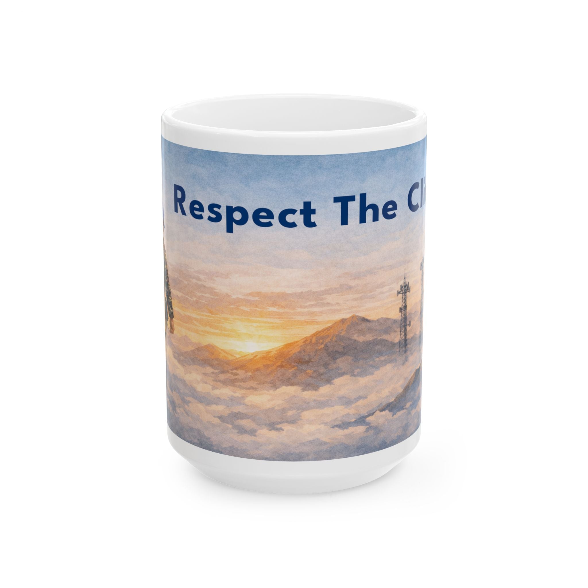 Respect the Climb™ | TowerLifeCo™ Mug – Sunrise Climber Edition