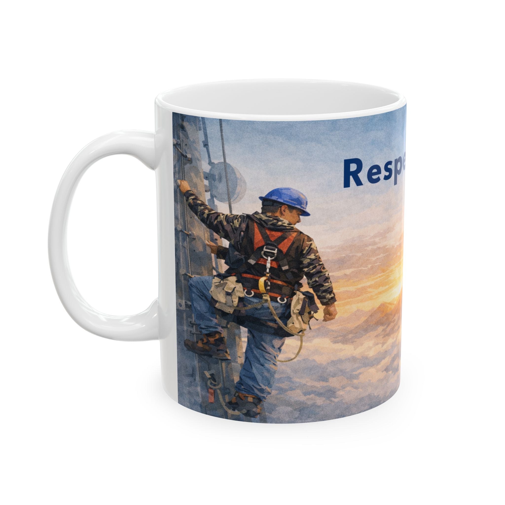 Respect the Climb™ | TowerLifeCo™ Mug – Sunrise Climber Edition