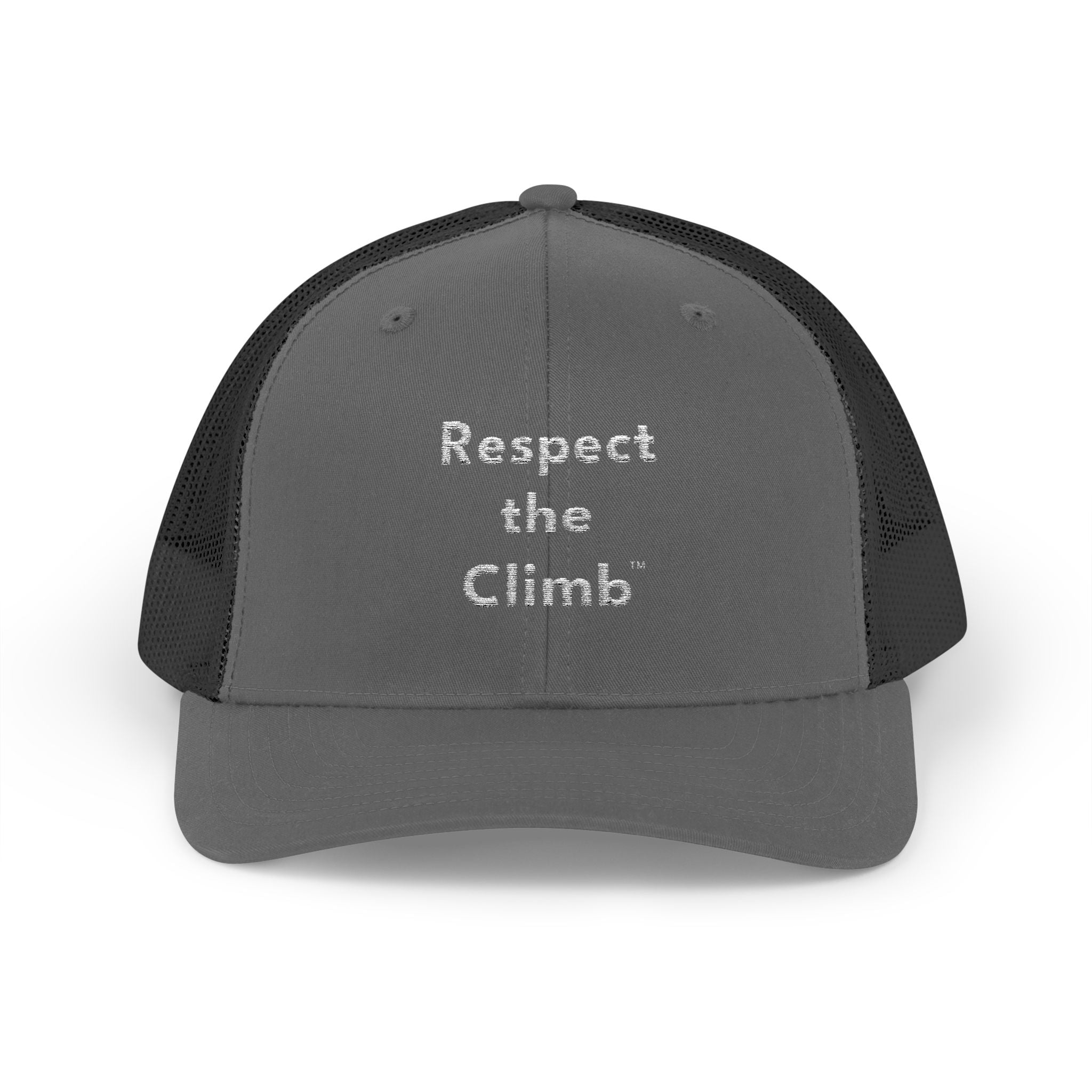 Respect the Climb™ Stacked Logo Trucker Hat by TowerLifeCo™