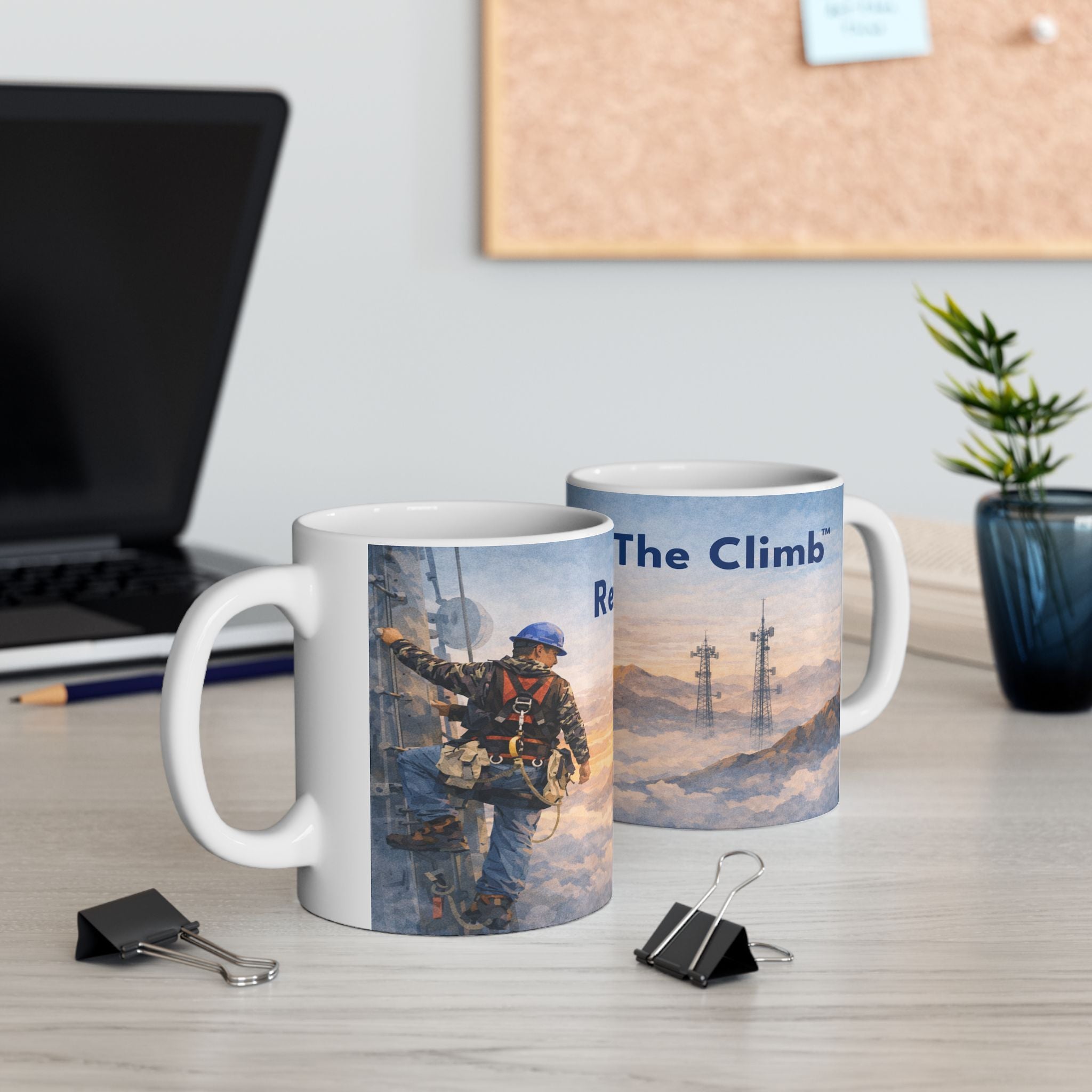Respect the Climb™ | TowerLifeCo™ Mug – Sunrise Climber Edition