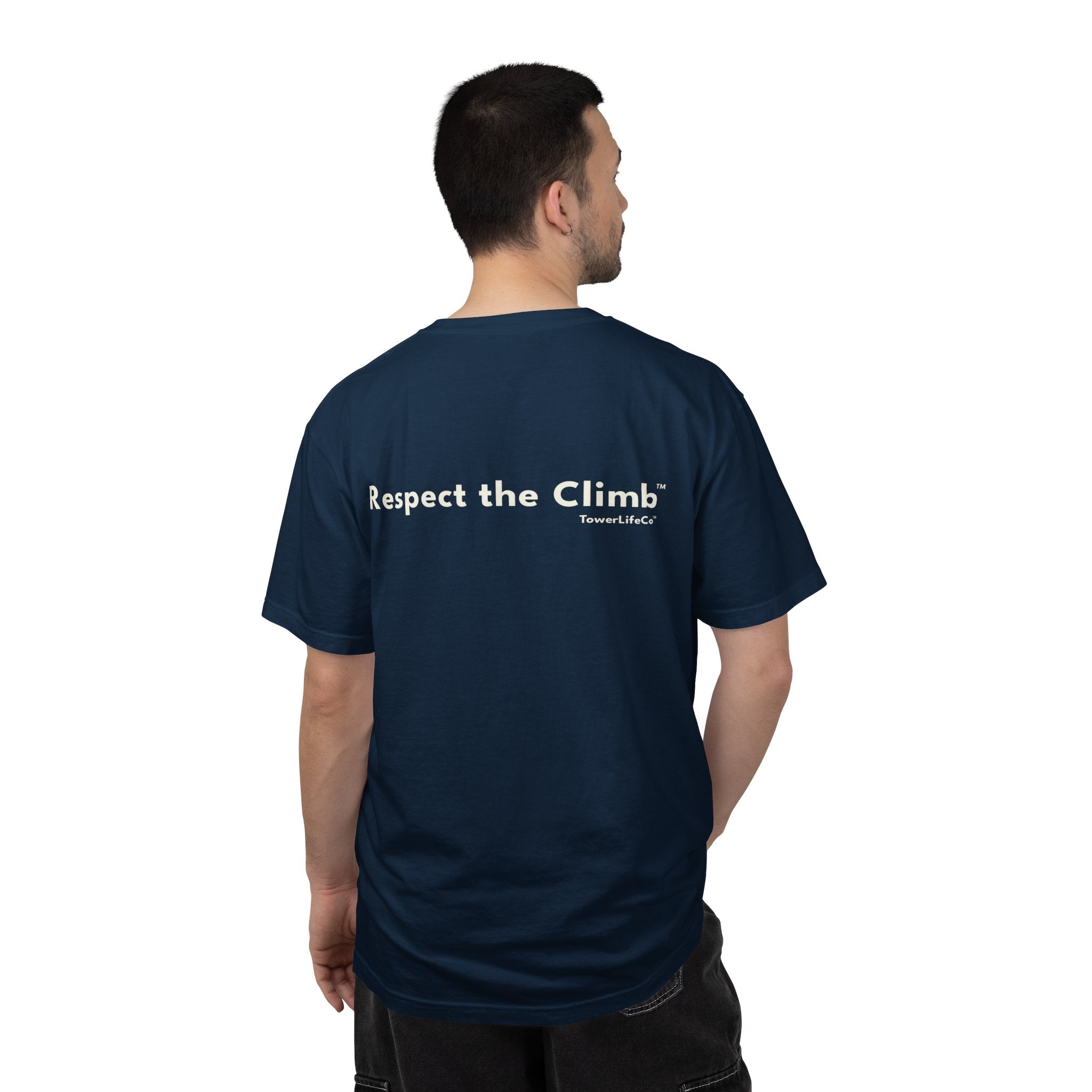Personalize- Respect the Climb™ Tower Climber T-Shirt | TowerLifeCo™