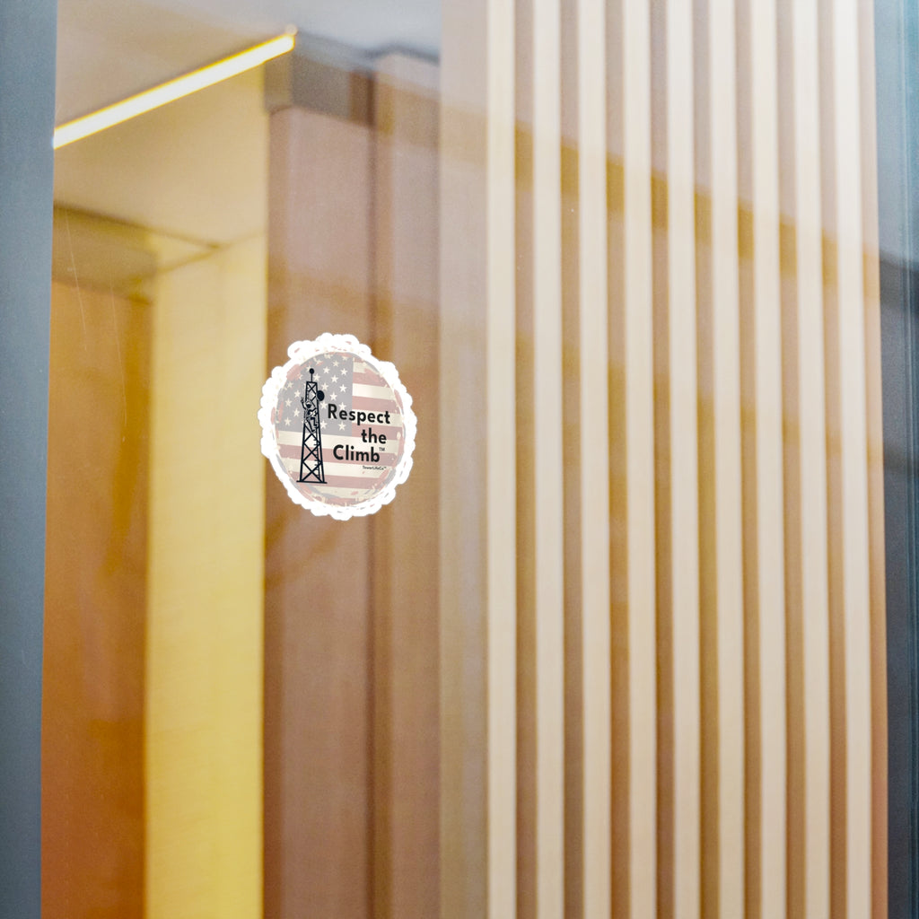 Respect the Climb™ TowerLifeCo™ Sticker- Circle Flag