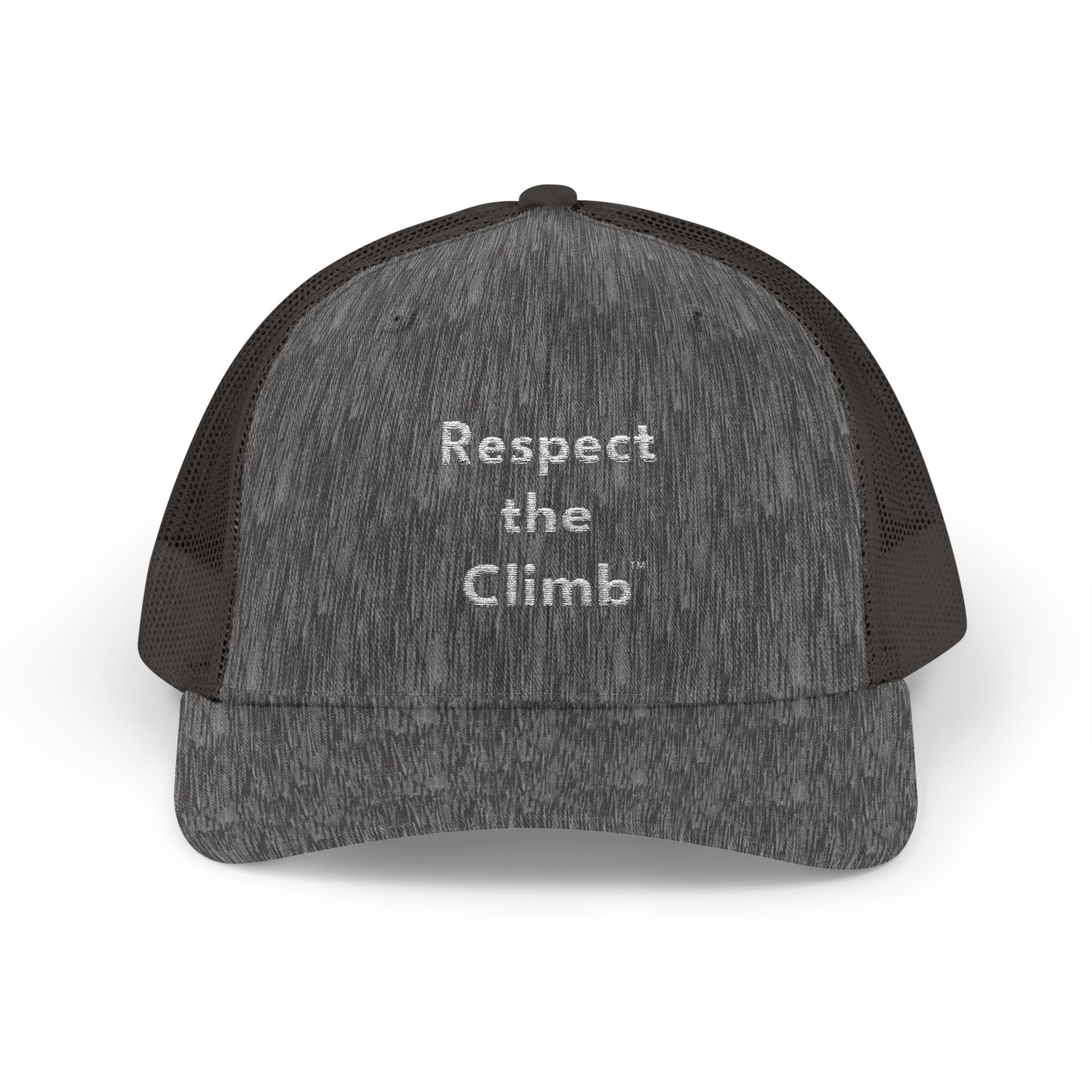 Respect the Climb™ Stacked Logo Trucker Hat by TowerLifeCo™