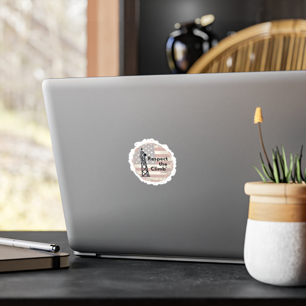 Respect the Climb™ TowerLifeCo™ Sticker- Circle Flag