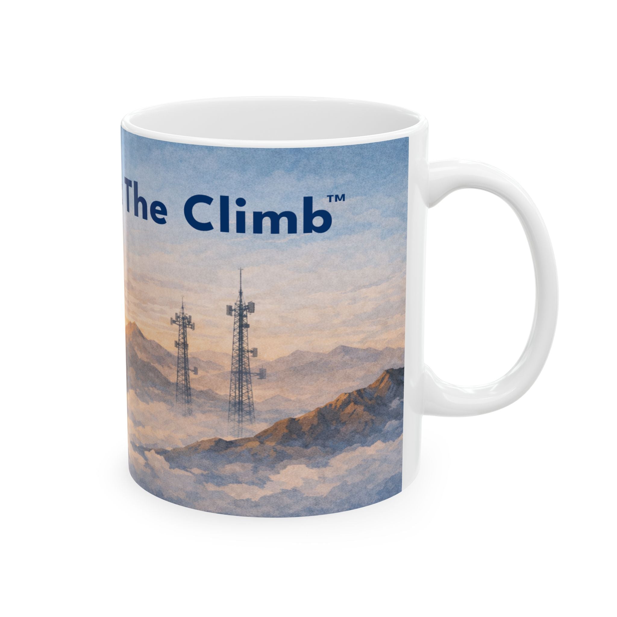 Respect the Climb™ | TowerLifeCo™ Mug – Sunrise Climber Edition