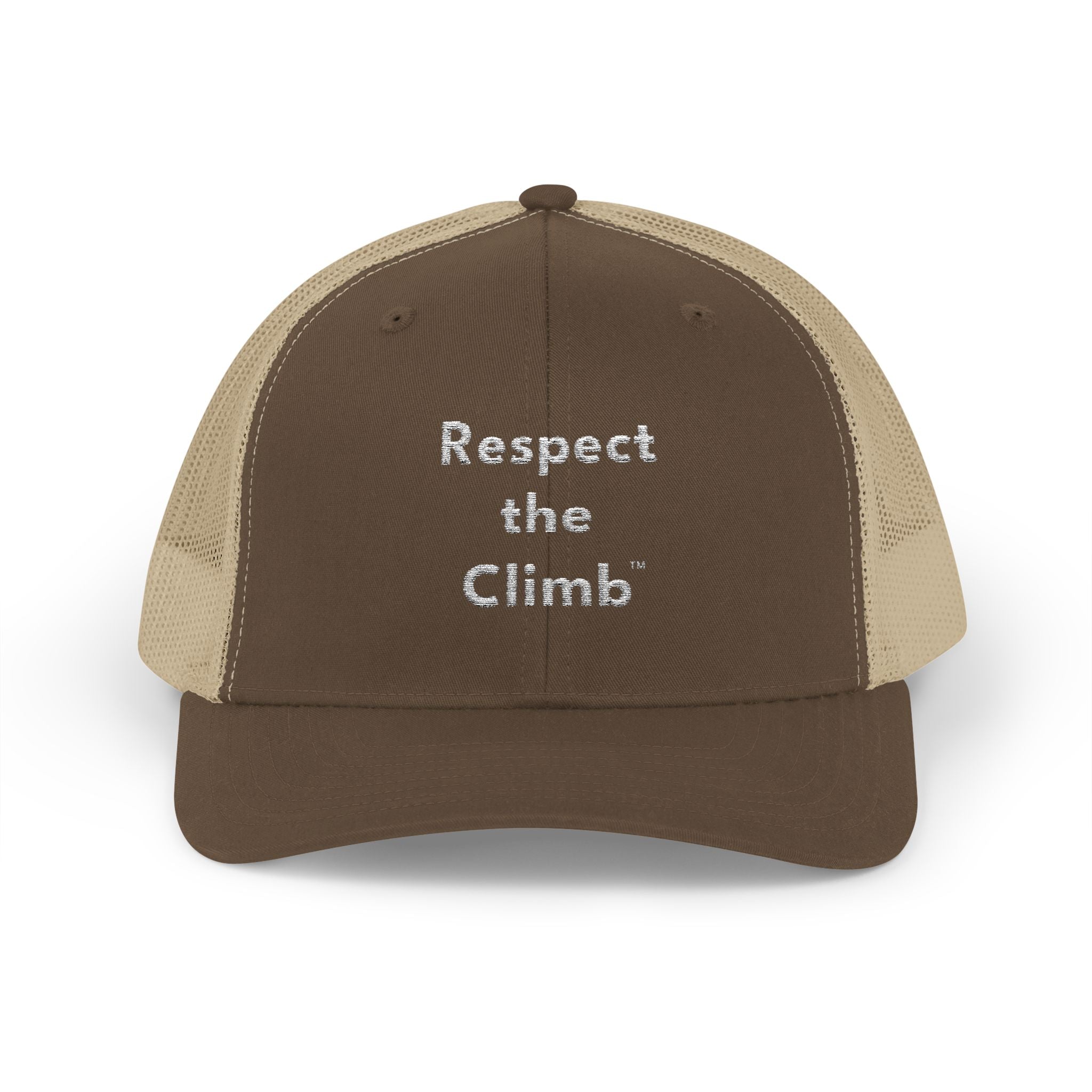 Respect the Climb™ Stacked Logo Trucker Hat by TowerLifeCo™