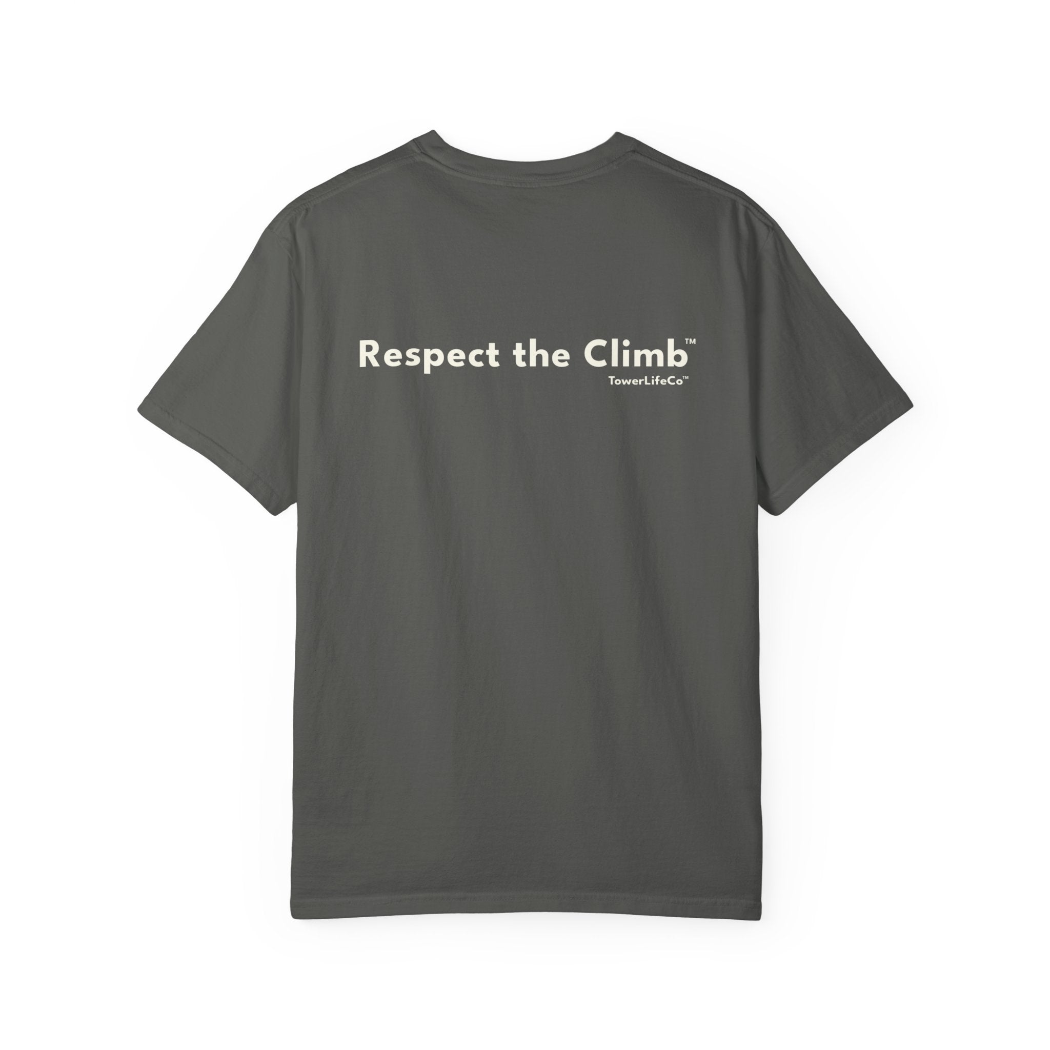 Personalize- Respect the Climb™ Tower Climber T-Shirt | TowerLifeCo™