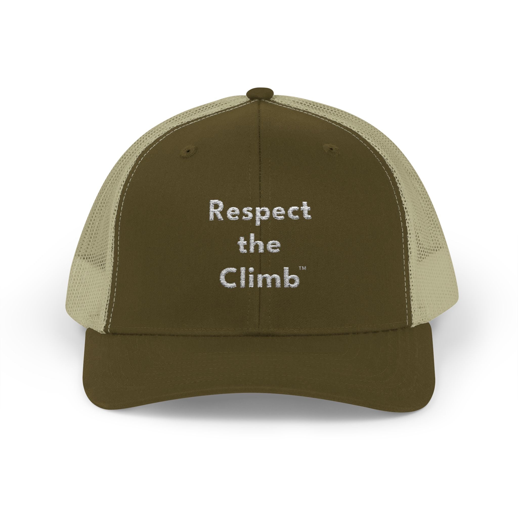 Respect the Climb™ Stacked Logo Trucker Hat by TowerLifeCo™