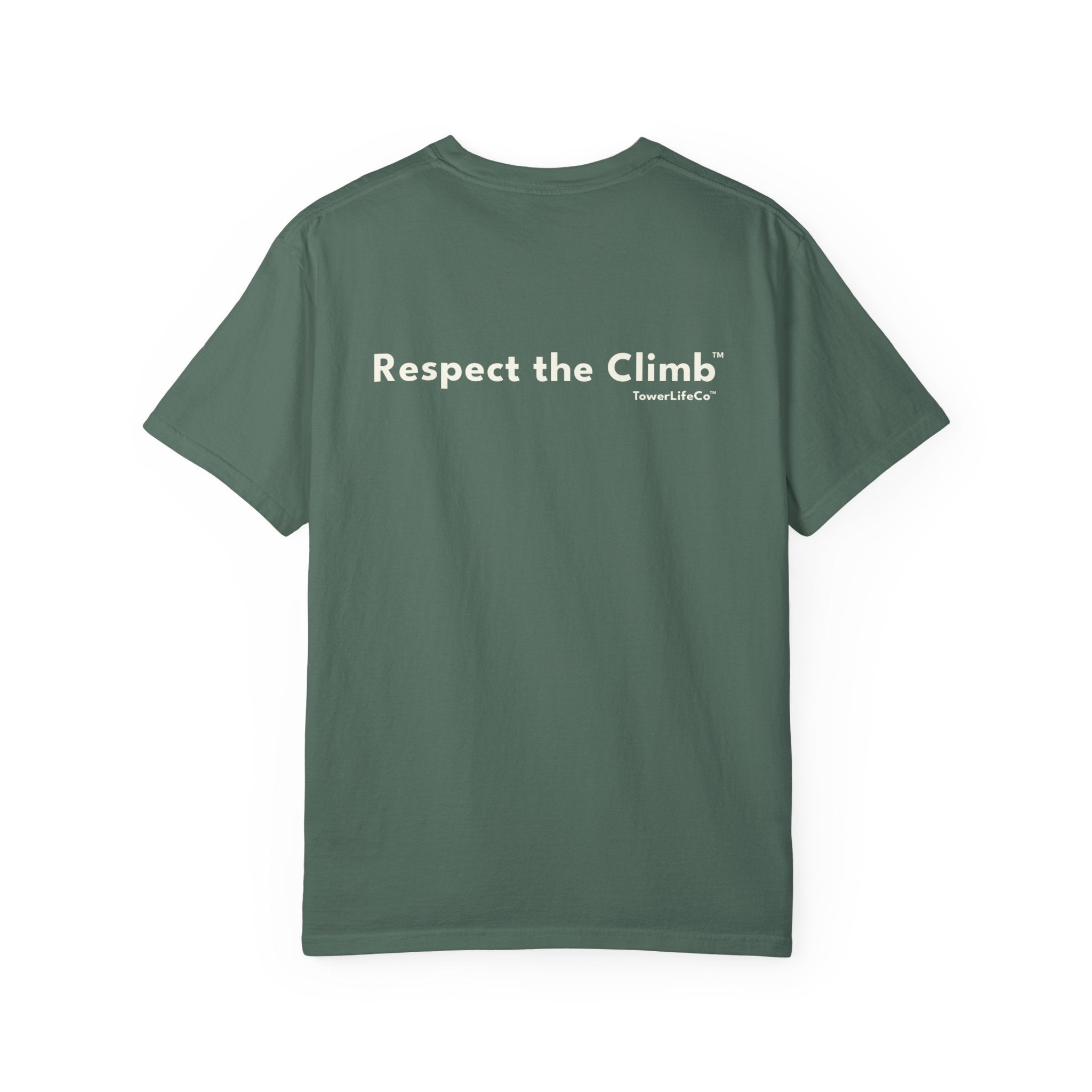 Personalize- Respect the Climb™ Tower Climber T-Shirt | TowerLifeCo™