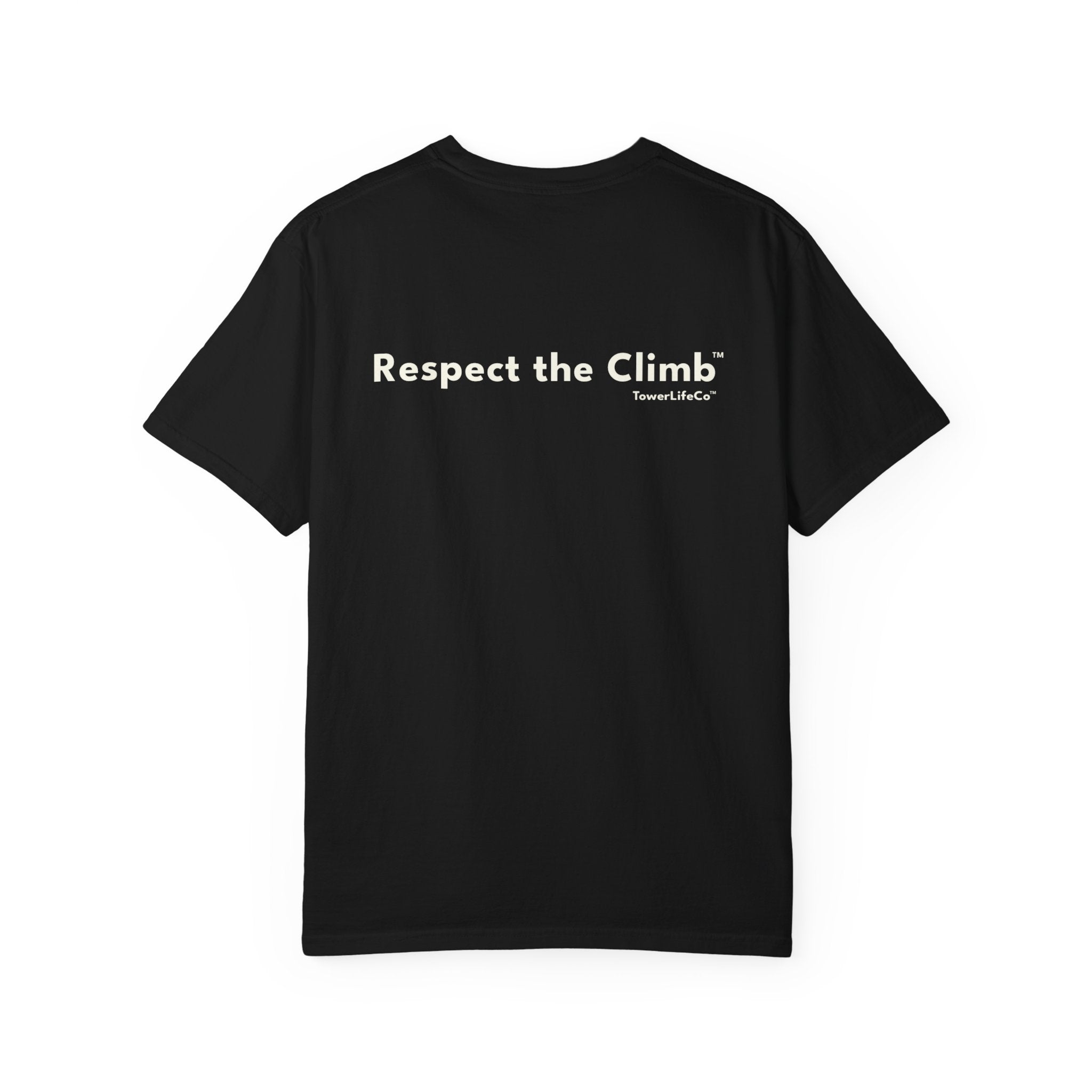 Personalize- Respect the Climb™ Tower Climber T-Shirt | TowerLifeCo™