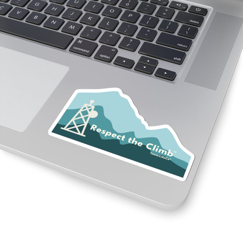 Respect the Climb™ Sticker  by TowerLifeCo™ - Moutains and Tower