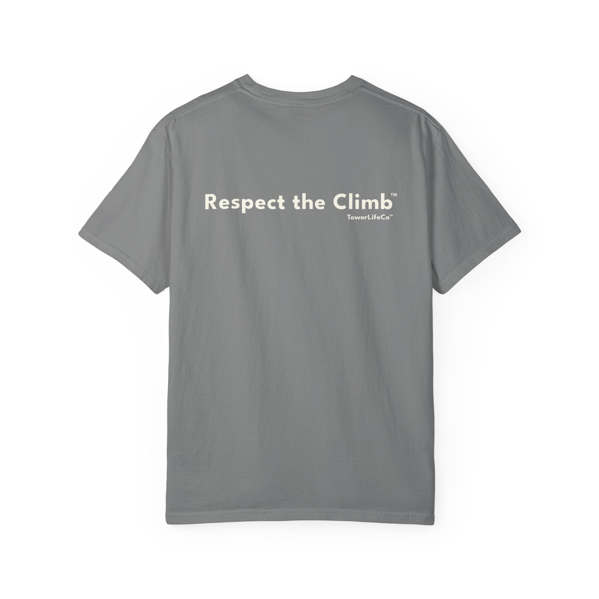 Personalize- Respect the Climb™ Tower Climber T-Shirt | TowerLifeCo™