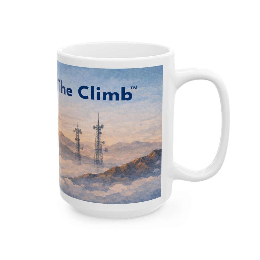 Respect the Climb™ | TowerLifeCo™ Mug – Sunrise Climber Edition